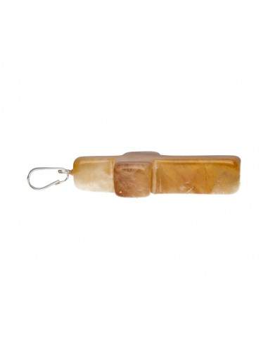 Pendentif croix en quartz hématoïde