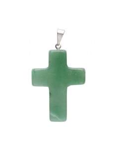 Green Quartz Cross Pendant