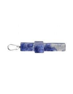 Pendentif croix en sodalite 2