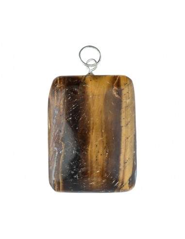 Pendentif œil de tigre rectangulaire