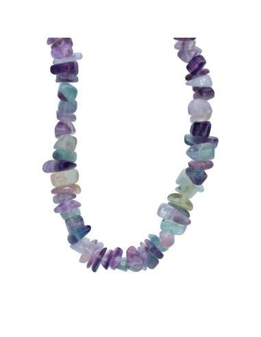 Colar de fichas de fluorite arco-íris
