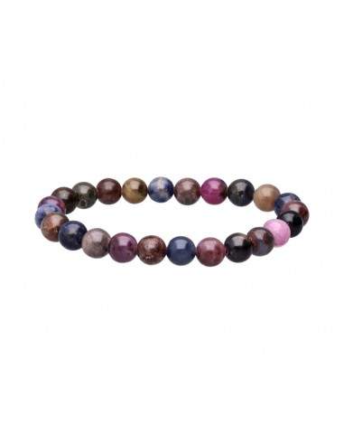 Pulseira de safira multicolorida 8mm