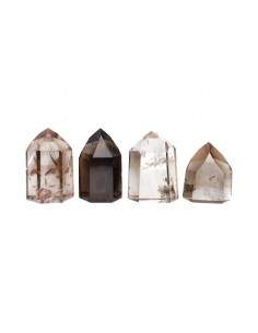 Quartz fumé pointes polies