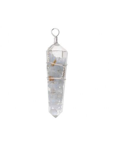 Chalcedony Pendant with Resin...
