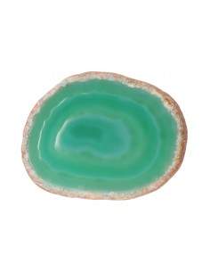 Medium Dyed Green Agate Plate 2
