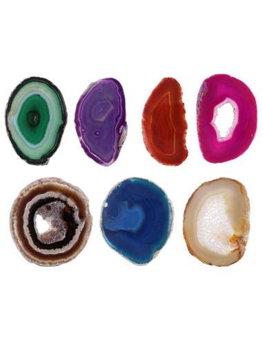 Pack of Medium Dyed Agate Plates