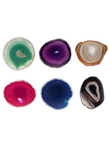 Pack of Large Dyed Agate Plates