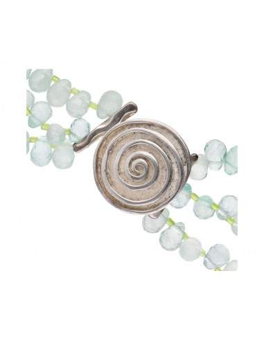 Collier de Fluorite verte en argent 925