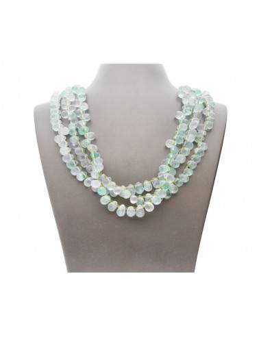 Collier de Fluorite verte en argent 925