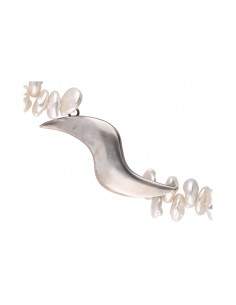 Collier de perles plates en... 2