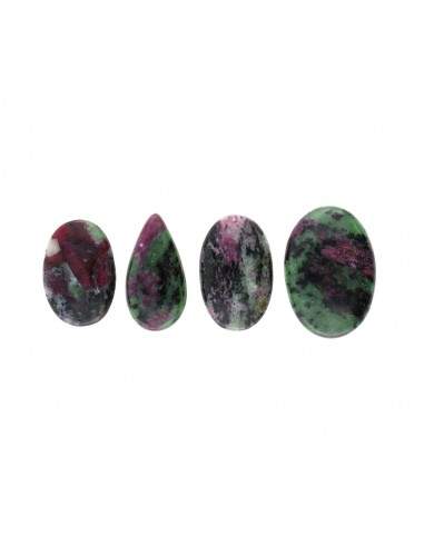 Cabochão de rubi com Zoisite (Pack 30gr)