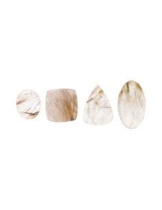 Cabochon de quartz rutilé