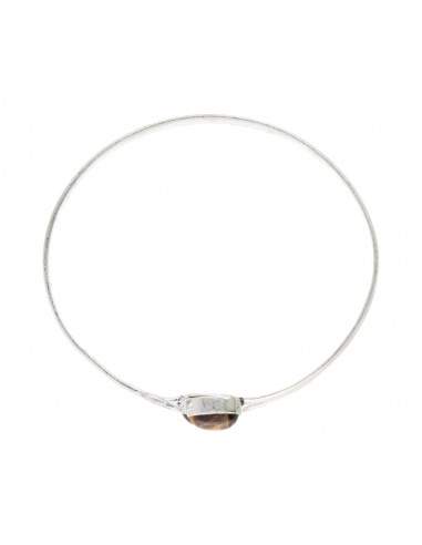 Silver Plated Bracelet with Mineral -99-