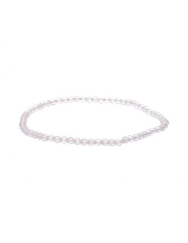 Bracelet à facettes en quartz rose 3mm