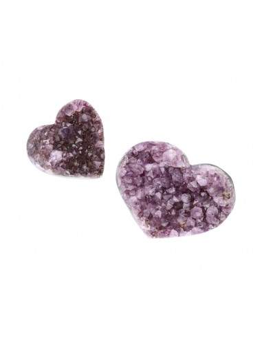 Coeur d'améthyste semi-poli (200 -...