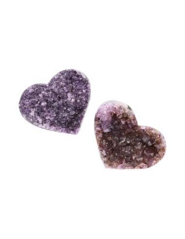 Coeur d'améthyste semi-poli (400 -...