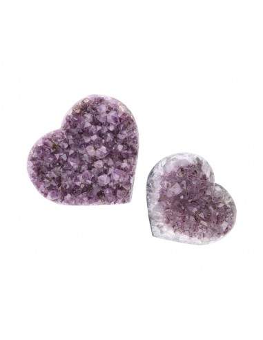 Coeur d'améthyste semi-poli (600 -...
