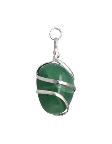 Pingente Espiral Onyx Verde - Prateado