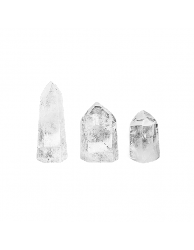 Pointes en quartz blanc poli Qualité A