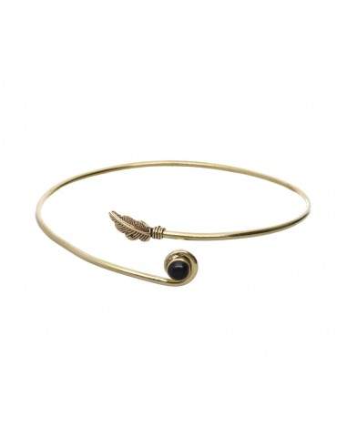 Bronze Bracelet with Mineral -6-