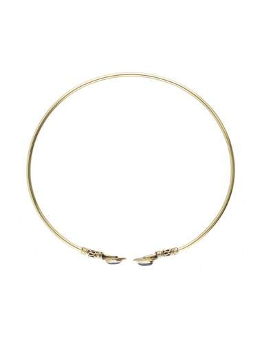 Bronze Bracelet with Mineral -7-