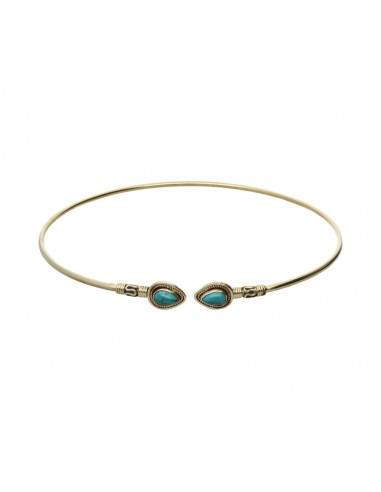 Bronze Bracelet with Mineral -7-