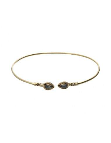 Bracelet en bronze avec minéraux -7-