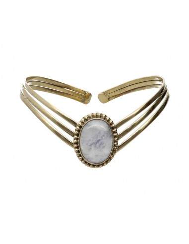 Bronze Bracelet with Moonstone -28-