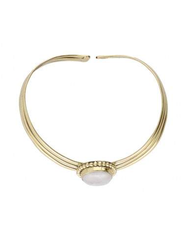 Bronze Bracelet with Moonstone -28-
