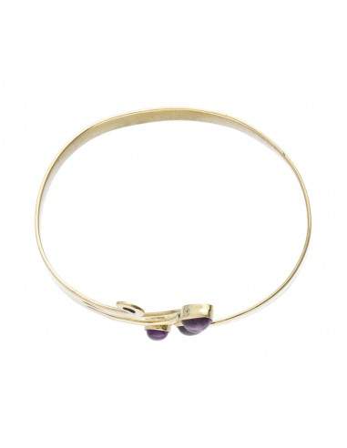 Amethyst Three Tears Bronze Bracelet...