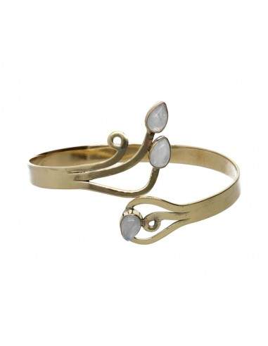 Bronze Bracelet Three Tears Moonstone...