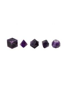 Amethyst Platonic Shapes Set