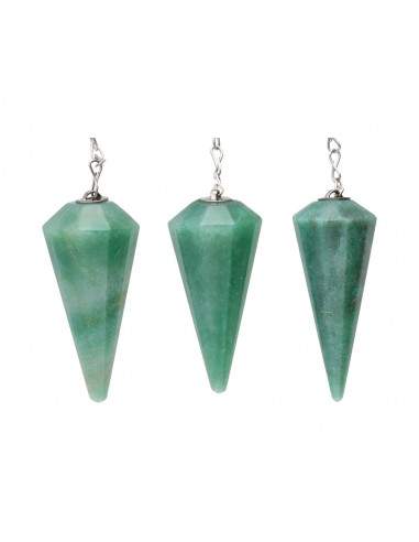 Pendule à facettes en quartz vert (FAC1)