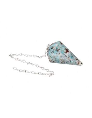 Pendule à facettes en amazonite (FAC2)