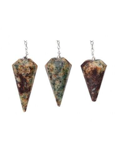 Pendule à facettes en amazonite A (FAC3)