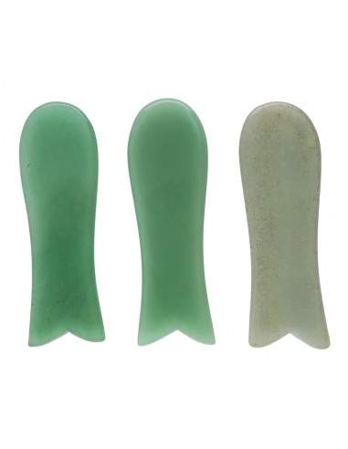 Gua Sha Poisson en quartz vert