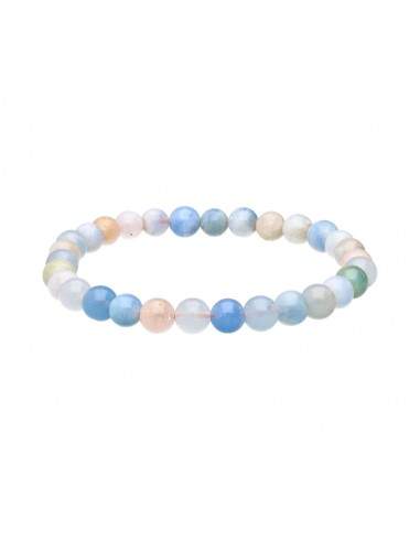 6mm Aquamarine e Morganite Bracelet
