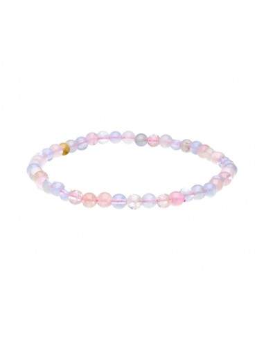 Pulseira aquamarina e morganita 4mm