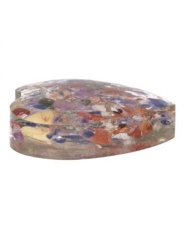 Resin Heart with Mixed Minerals 3x3cm
