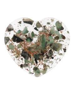 Resin Heart with Emerald 3x3cm
