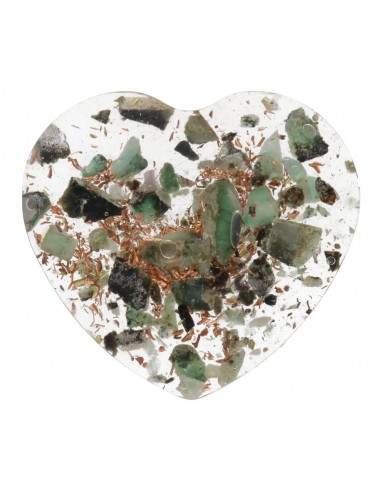 Resin Heart with Emerald 3x3cm