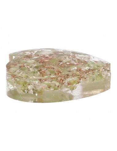 Coração de Resina com Peridoto 3x3cm
