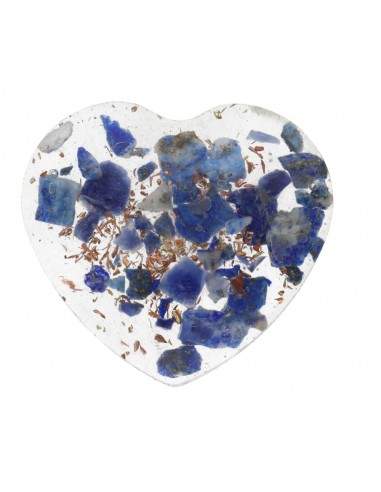 Resin Heart with Lapis Lazuli 3x3cm