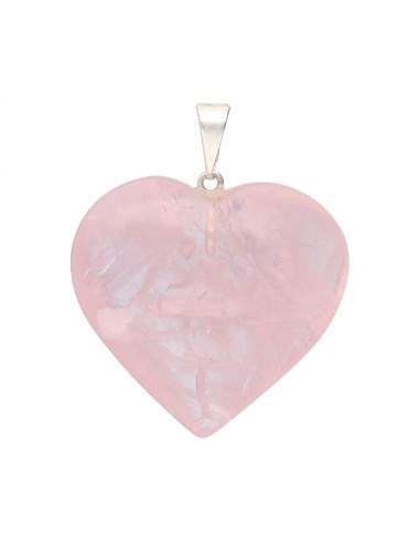 Pendentif en forme de cœur en quartz...
