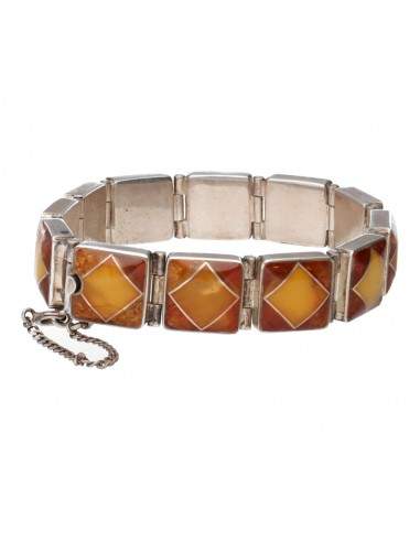 Bracelet d'ambre en argent (53A)