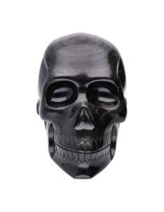 Caveira Obsidiana de Prata...