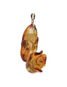 Pendentif ambre en argent... 2