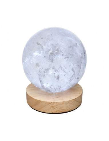 Base Luminosa LED USB de Madeira -...