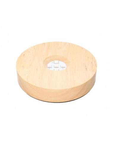 Base de Luz LED de Madera USB - Lámpara