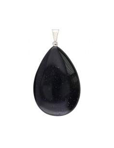 Pingente de gota de ouro azul